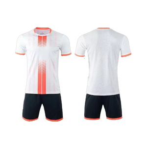 Hot Selling <b>Cheap</b> Men Custom Long Sleeves Soccer Uniform Jersey 100% Polyester Quick Dry Stripes - Product Image 1