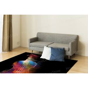 Customs Printed <b>Rug</b> with Violin Design for Music Room,Luxury <b>Velvet</b> <b>Rug</b> - Product Image 4