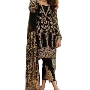 2024 último diseño ligero ropa de fiesta para mujer alta moda 3 piezas trajes de vestir encaje bordado nueva colección caliente - Product Image 1