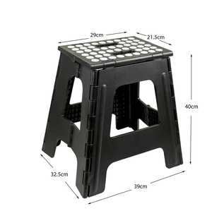 Taburete plegable para el hogar, silla de plástico resistente, hasta 300 libras, 16 pulgadas, antideslizante, para lavado de coche - Product Image 4