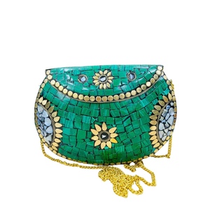 Meilleure vente dernière conception de mosaïque à la main à la mode femmes pochette avec fermeture ouverte pour les soirées au prix de gros - Product Image 1