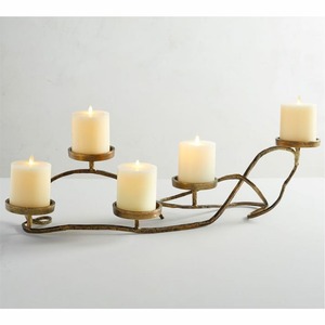 Candelabro Cónico de Hoja de Roble Dorado de Estilo Nórdico, Centro de Mesa Decorativo Moderno de Metal, Candelabro de Metal al por Mayor - Product Image 6