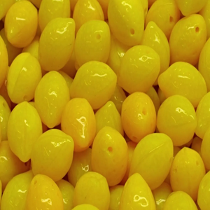 Venta al por mayor de cuentas de cristal checo de limón surtidas a granel, suministros de joyería inspirados en frutas veganas multicolores vibrantes - Product Image 2