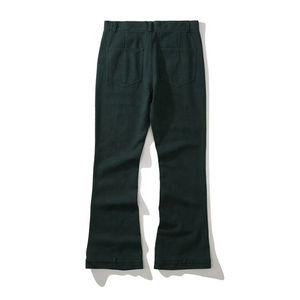 Vente chaude hommes pleine longueur vêtements de rue mode pantalons empilés 100% coton plaine Flare pantalons de survêtement avec taille haute - Product Image 2