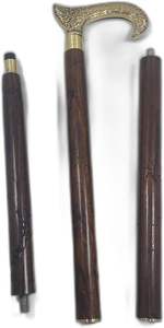 Traditional Handicraft <b>Walking</b> <b>Stick</b> - <b>Men</b> Derby Canes and Wooden <b>Walking</b> <b>Stick</b> <b>for</b> <b>Men</b> and Women - 36 Brown Ebony Brass - Product Image 2