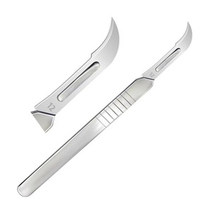 Manches de scalpel en acier inoxydable, instruments chirurgicaux manuels de haute qualité, réutilisables, outils médicaux durables, professionnels, pour hôpital - Product Image 3