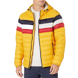 2025 Men's Puffer <b>Jackets</b> with <b>Hooded</b> Designer Puffer <b>Padded</b> Custom Logo Winter Waterproof Puffer <b>Jackets</b> - Product Image 1