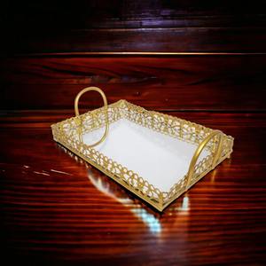 Plateau métallique décoratif pour une utilisation quotidienne dans la cuisine ou les occasions festives avec un beau savoir-faire et une finition durable - Product Image 6