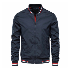 2024 hommes vestes hommes couleur unie décontracté Baseball hommes veste Logo personnalisé veste de haute qualité - Product Image 1