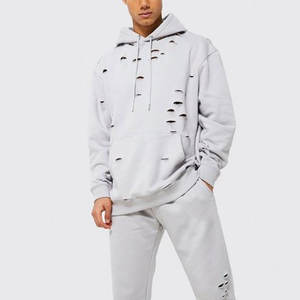 Sudadera con capucha desgastada de alta calidad para hombre Ropa de moda clásica cómoda con estilo de cremallera en línea Nuevo artículo - Product Image 1