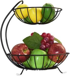 Kitchen Onion Garlic Ginger <b>Basket</b> Double Layer Fruit Vegetable <b>Storage</b> for Countertop Food Organizer Gift for Home - Product Image 1