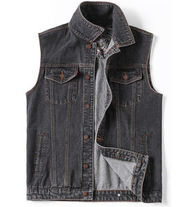 2024 chaleco vaquero de gran tamaño para hombre más vendido, tela vaquera transpirable hecha a medida, algodón, último diseño, talla grande, la mejor ropa exterior - Product Image 1