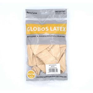 Ballons en latex Decotex 45 cm beige, lot de 6, décorations de fête - Product Image 1