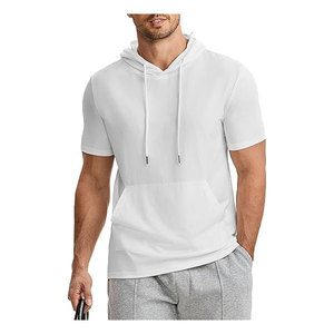Pull à manches courtes personnalisable en molleton français 100% coton, respirant, technique, sportif, uni, doux, léger, unisexe, avec poche - Product Image 1