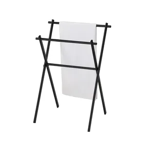 Metal Iron Black <b>Towel</b> <b>Stand</b> - Product Image 2