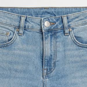 Pantalones Vaqueros de Mujer de Cintura Alta, Estilo Campana, con Diseño Perforado, Versátiles, a la Moda, Ajustados, de Pierna Ancha, de Mezclilla - Product Image 4