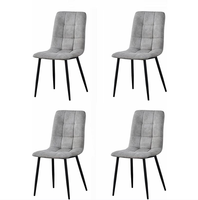 Ensemble de table à manger de qualité supérieure avec 4 chaises confortables en similicuir pour restaurants ensemble de chaises de salon de cuisine