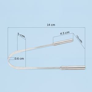 أداة تنظيف اللسان على شكل حرف U من الفولاذ المقاوم للصدأ 304 لإزالة رائحة الفم الكريهة والعناية بالفم - Product Image 2