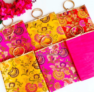 Indian Vintage Striped Single Zipper Handmade Return Gift Bag for Winter/Summer Wedding/Mehndi Housewarming Festive Party Favor - Product Image 1