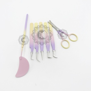 Pince à épiler d'extension de cils professionnelle personnalisée Silver Tip Ciseaux Miroir Revêtement en poudre d'acier inoxydable Durable - Product Image 6