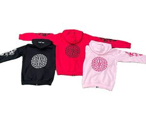 Top qualité multicolore vêtements pour hommes sweats à capuche zippés sweats personnalisés 100% coton vêtements de rue côté sweat à capuche imprimé pour hommes - Product Image 4