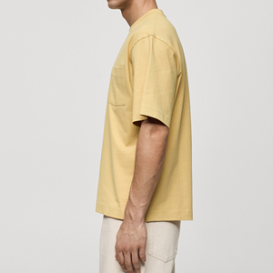 Camiseta recortada de moda de peso pesado para hombre 100% tela de satén de algodón estampado con logotipo personalizado - Product Image 4