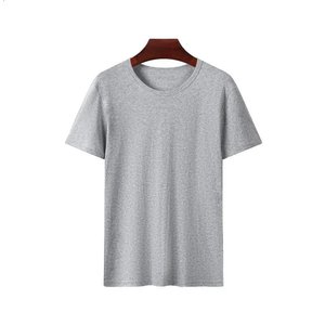 Personalizado de alta calidad 100% algodón de gran tamaño liso negro impreso en blanco Logo camiseta blanca para hombres de Bangladesh - Product Image 1