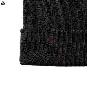 Best Selling Unisex Yellow Hand Embroidery Polyester/Cotton <b>Warm</b> Jacquard Cuffed Beanie <b>Hats</b> for Winter - Product Image 3