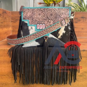 2024กระเป๋าสะพายพาดลำตัวหนังวัวแท้แบรนด์ดังขายดีกระเป๋าสะพายข้างดีไซน์หรูหราสำหรับผู้หญิง - Product Image 1