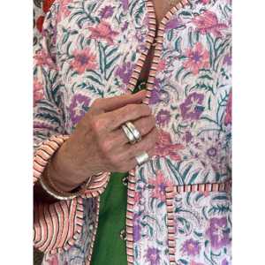 Chaqueta Acolchada de Algodón con Estampado Floral Pastel para Mujer, Chaqueta Bomber Reversible, Estilo Bohemio, Cortavientos, Blazer Corto para Primavera y Otoño - Product Image 1