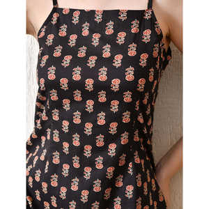 Blusa bohemia de verano con tirantes finos ajustable, Top de algodón con estampado floral y tela transpirable para ocasiones festivas - Product Image 2