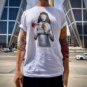 Camiseta con Estampado de Collage Sarcástico para Hombre, Diseño 'Woman Love', Impresión Digital, 100% Algodón, Talla Grande, Estilo Urbano, Ecológica, 180g - Product Image 2