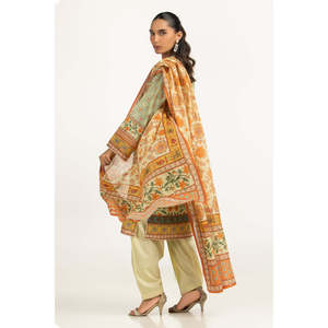 ชุดลำลองสไตล์โบโฮ IUSTKSD-2207 3 ชิ้น ลายพิมพ์ พร้อมเสื้อคอวี แขนยาว ทรงหลวม ระบายอากาศได้ดี เหมาะสำหรับใส่ลำลองในฤดูร้อน - Product Image 3