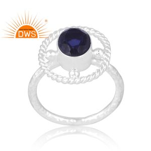 Meilleure vente 925 argent Sterling naturel Doublet améthyste Quartz bague en pierres précieuses bijoux personnalisés pour les femmes cadeau pour elle - Product Image 1