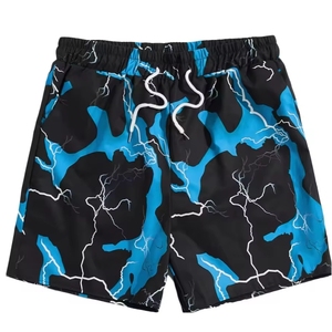 Hot Selling Custom Made <b>Men's</b> Shorts Newest Style High Street Solid Elastic Waist 100% Polyester Casual Knitted Eco-Friendly - Product Image 1