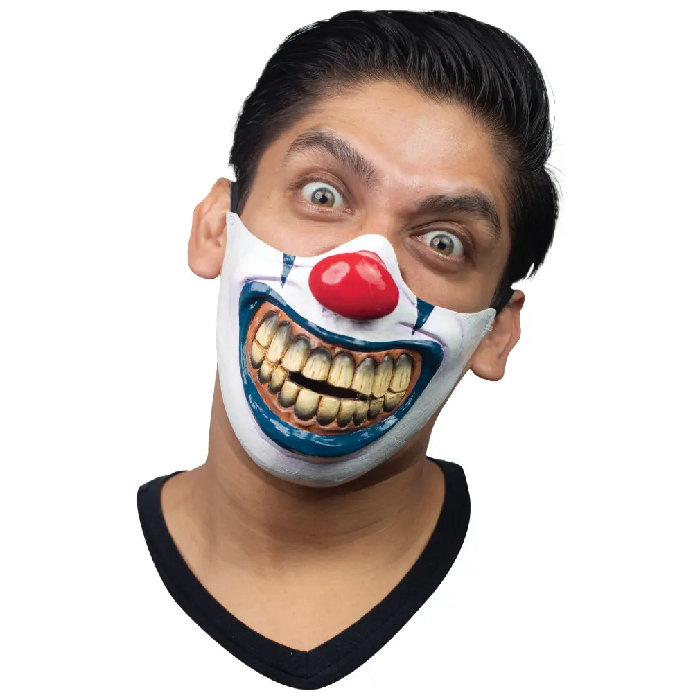 Намордник большой рот клоун белый Хэллоуин тематический аксессуар для вечеринок, фестивалей и украшений латексная маска Ужасы Косплей