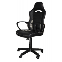 AREZZO Chaise de Gaming Exécutive Noire avec Mécanisme à Bascule, Accoudoirs 4D Extensibles, Hauteur Réglable, Style Bureau à Domicile, en Polyester