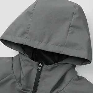Sweat à capuche de sport de style urbain pour hommes Veste Safari unisexe adulte pour la randonnée en plein air avec fermeture éclair sur le devant Poches d'épaule à capuche - Product Image 3