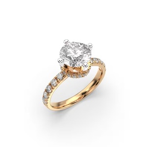 Anillo de compromiso de diamante creado en laboratorio para mujer, anillo de compromiso Cvd con propuesta de diamante de racimo VS de 2" - Product Image 3