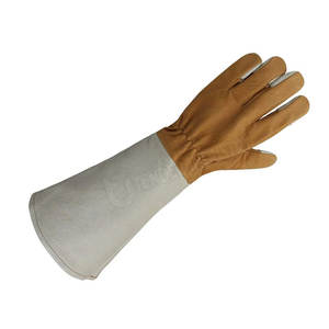 Gants de travail professionnels en cuir de vache fendu durables résistants à la chaleur et antidérapants pour la protection des mains et des bras de soudage - Product Image 6