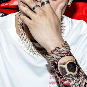 Collar Unisex de Oro Amarillo 925 con Diamantes VVS y Moissanita, Estilo Hip Hop con Cadena Cubana, Ideal para Fiestas, Ideas de Regalo - Product Image 5