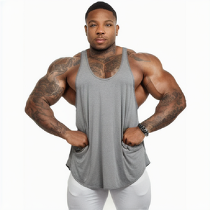 Débardeur de sport respirant pour homme pour la salle de sport - Logo personnalisé, taille plus - Product Image 1