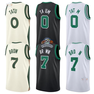 Uniformes de basket-ball unisexes pour hommes #7 #0 maille respirante séchage rapide technologie de pressage à chaud personnalisable vêtements de basket-ball étoiles - Product Image 1