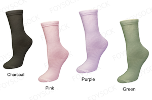 FOYSOCK KOREA Custom Logo cavigliera con Design OEM in cotone lavorato a maglia di alta qualità a coste leggere semplici da donna Casual - Product Image 3