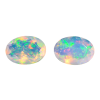Opal Ethiopia Potongan Oval Cemerlang Batu Permata Alami untuk Pembuatan Perhiasan Ukuran Dapat Disesuaikan 7.0x5.0 mm Multi Fire 0.45 Karat
