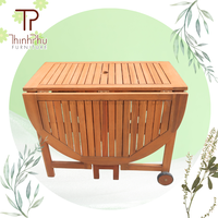 Tables hautes pliantes de luxe en bois massif pour mariages en extérieur – Design moderne, portables et écologiques pour bar à domicile, salon, jardin, hôtel