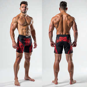 Custom HD Print MMA Fight Shorts Sublimated No Gi BJJ Grappling Shorts para hombres Venta al por mayor MMA Wear Jiu Jitsu Kimono Cómodo - Product Image 6