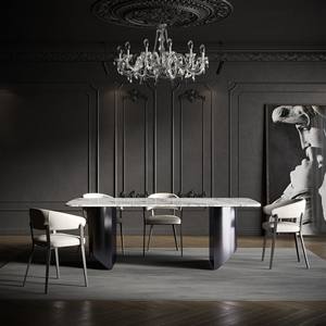 Mesa de Comedor de Mármol Galaxy de 200 cm, Diseño Moderno y Minimalista, Mueble de Comedor Estable para 6 Personas - Product Image 2