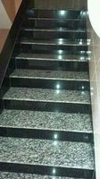 Marches en carrelage Taille 20x120cm Carrelage pour escalier en colimaçon Couleur beige crème Marches en marbre avec bord standard Haute qualité Gris glacé