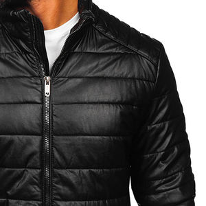 Vestes en cuir PU OEM conception personnalisée veste en cuir de moto classique veste en cuir de motards veste en cuir Puffer Sty - Product Image 2